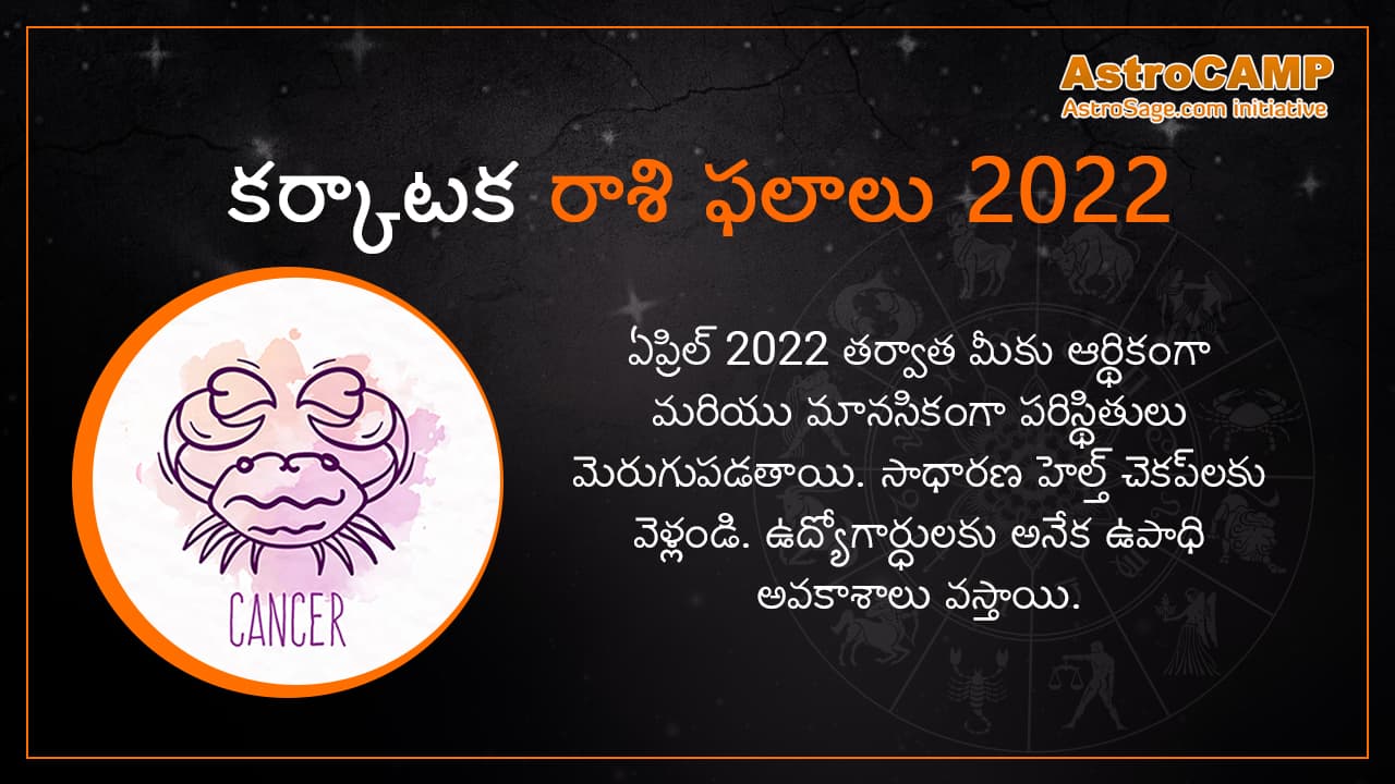 Cancer Horoscope 2022 In Telugu